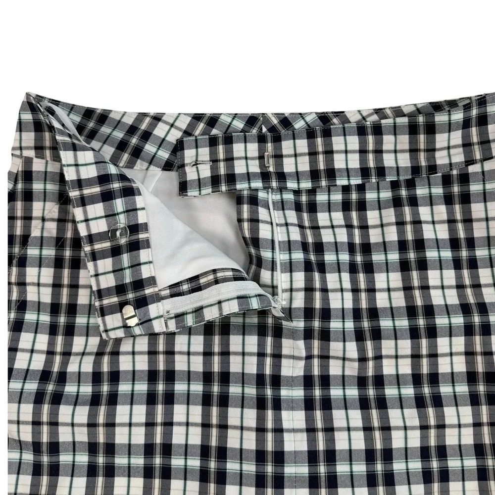 IzodGolf Skort Black White Plaid Performance Activewear Skirt Women's Size 8 - Picture 6 of 8